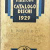 La Voce del Padrone. Catalogo dischi 1929